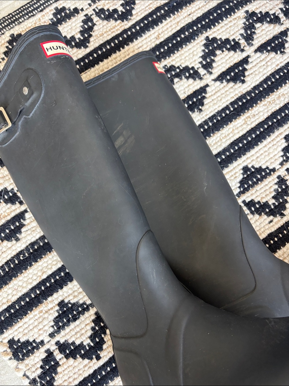 Hunter Tall Matte Black Women's Rain Boots - Picture 8 of 8